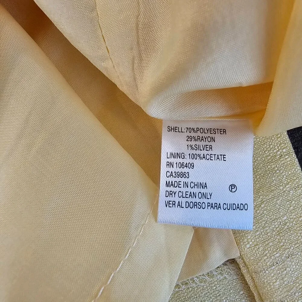 Antonio Melani Yellow and Silver Classic Sleeveless Dress with Belt, Size Medium - Picture 5 of 13